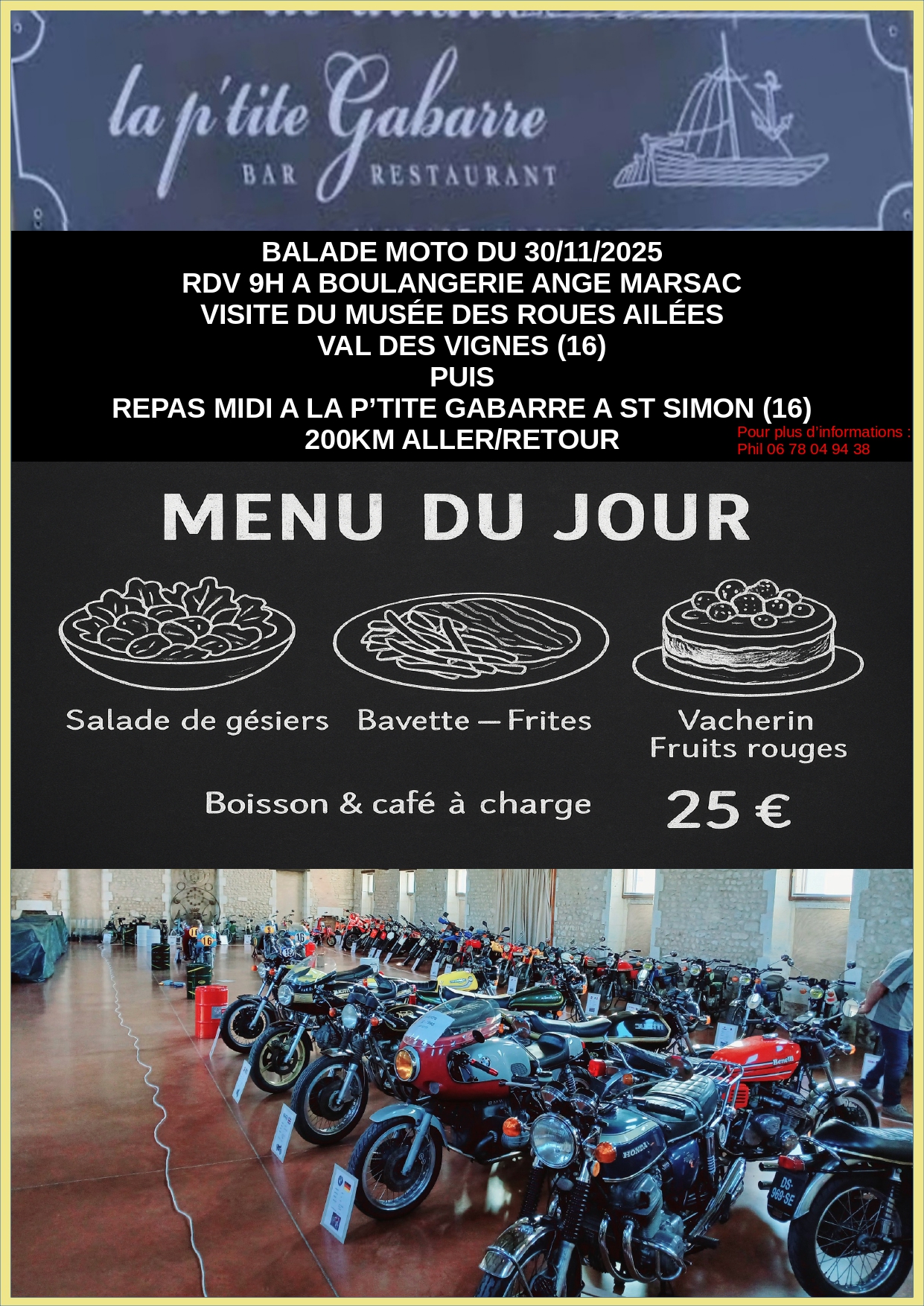 Sortie moto le 30 novembre 2025
