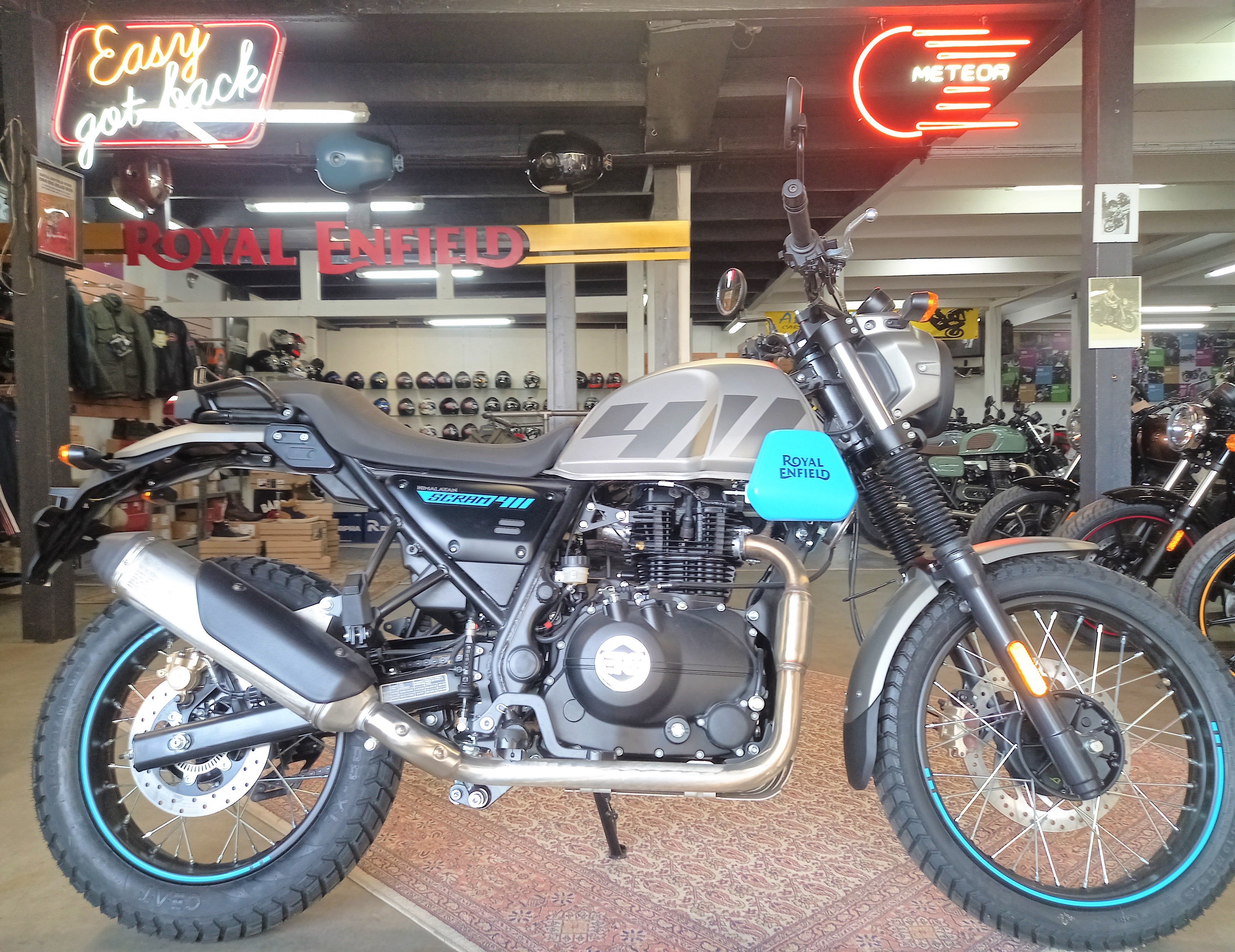 ROYAL ENFIELD 411 PROMO Scram Graphite Blue